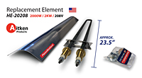 <!-Aitken HE20208 2000W 208V U-Rod electric element->